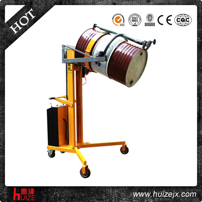 半電動油桶車（直角腿，夾鐵桶翻轉）