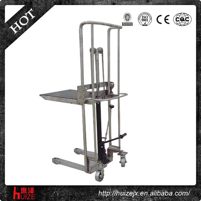 不銹鋼304輕型手動堆高車 不銹鋼304輕型手動堆高車